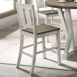 Online Kirklands Home Antique White & Ash Brown 2-pc. Counter Stool Set