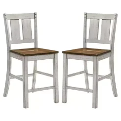 Clearance Kirklands Home Antique White & Dark Brown 2-pc. Counter Stool Set