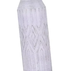 Clearance Kirklands Home Antique White Deco Diamond Table Lamps, Set of 2 Tan