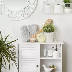 Discount Kirklands Home Antique White 2-pc. Long Wire Basket Set, 17 in.