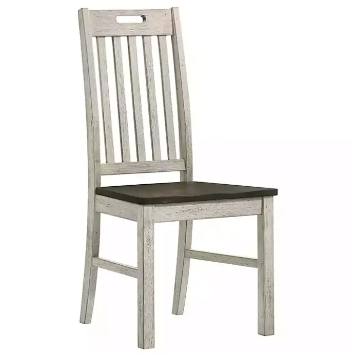Sale Kirklands Home Antique Slatted Back Dining Chairs, Set of 2 White