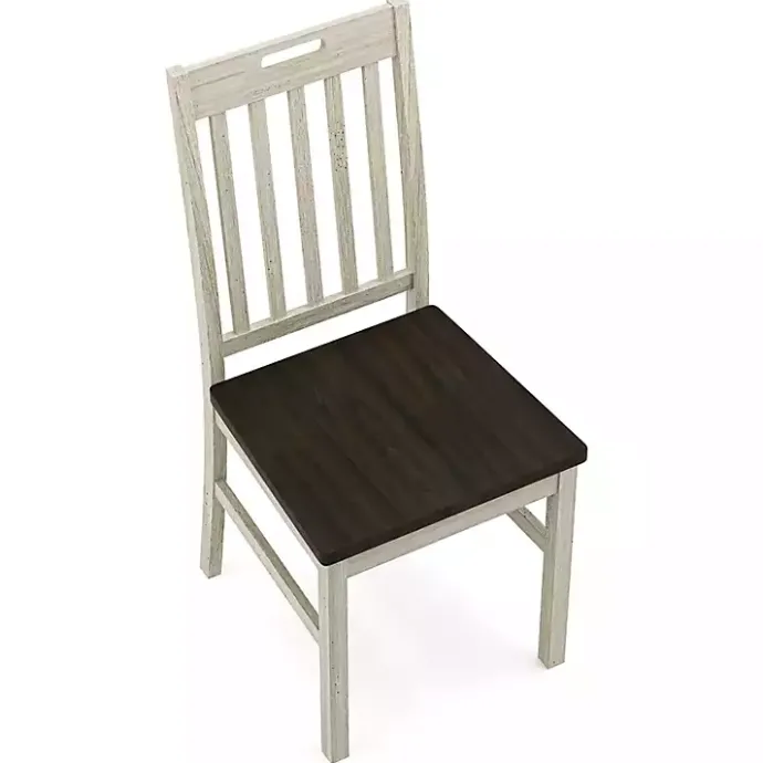Sale Kirklands Home Antique Slatted Back Dining Chairs, Set of 2 White