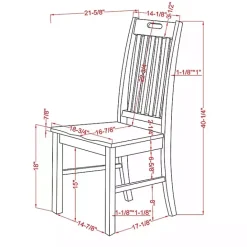 Sale Kirklands Home Antique Slatted Back Dining Chairs, Set of 2 White