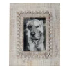 Online Kirklands Home Antique White Wood Beaded Picture Frame, 4x6