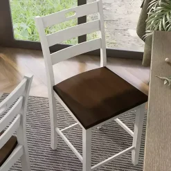 Best Kirklands Home Antique Wood Counter Stools, Set of 2 White