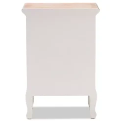Sale Kirklands Home Antique Wooden 3-Drawer Nightstand White