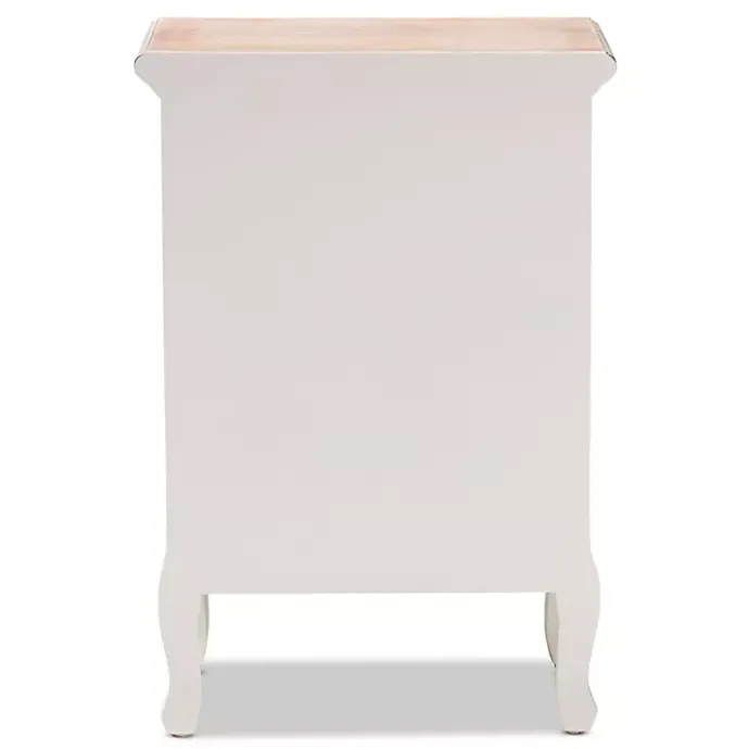 Sale Kirklands Home Antique Wooden 3-Drawer Nightstand White