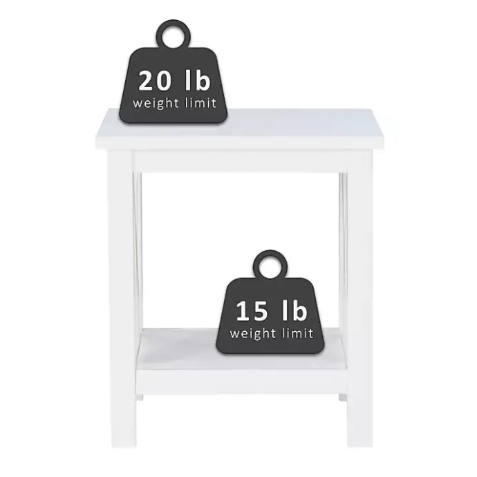 Best Kirklands Home Antique White X Side Frame Accent Table