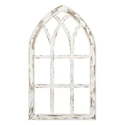 Outlet Kirklands Home Antiqued Window Pane Arch Plaque White