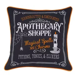 Outlet Kirklands Home Apothecary Shoppe Halloween Pillow Black
