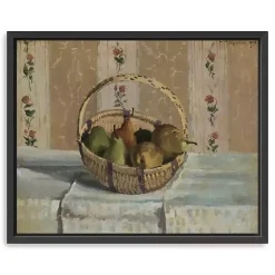 Hot Kirklands Home Apples and Pears in a Round Basket Framed Print