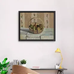 Hot Kirklands Home Apples and Pears in a Round Basket Framed Print