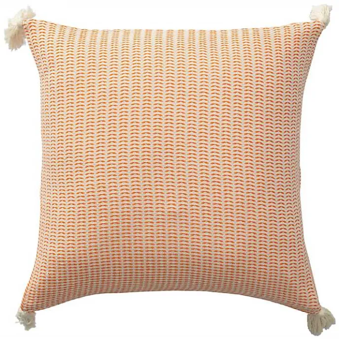 Best Kirklands Home Apricot Trapeze Organic Cotton Throw Pillow
