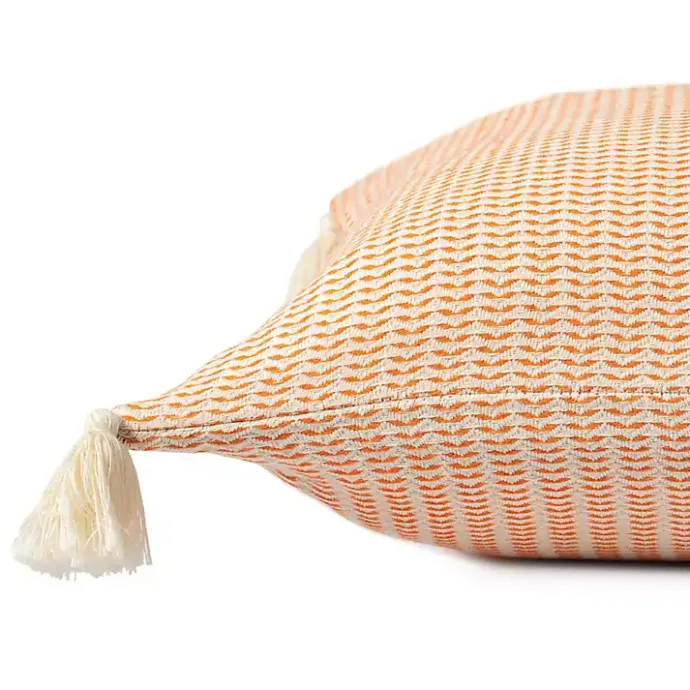 Best Kirklands Home Apricot Trapeze Organic Cotton Throw Pillow
