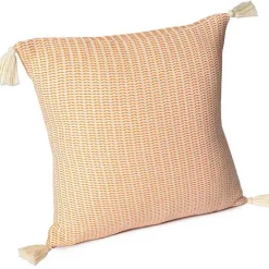 Best Kirklands Home Apricot Trapeze Organic Cotton Throw Pillow