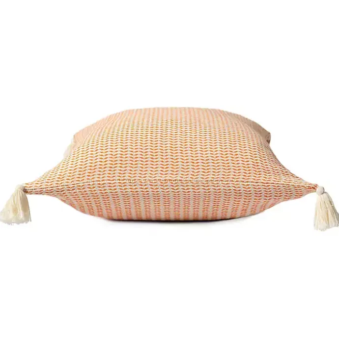 Best Kirklands Home Apricot Trapeze Organic Cotton Throw Pillow