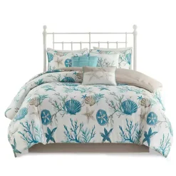 Best Kirklands Home Aqua Coastal 7-pc. Queen Comforter Set
