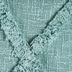 Outlet Kirklands Home Aqua Fringe Diamond Pillow, 20 in. Blue