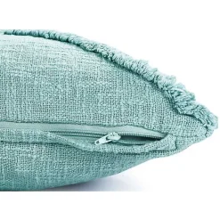 Outlet Kirklands Home Aqua Fringe Diamond Pillow, 20 in. Blue