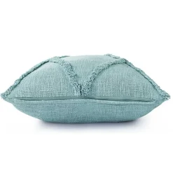 Outlet Kirklands Home Aqua Fringe Diamond Pillow, 20 in. Blue