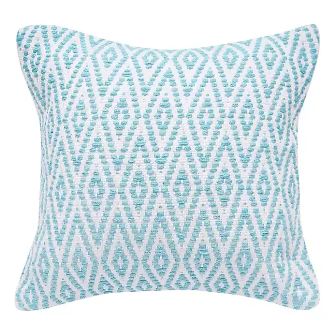 Best Kirklands Home Aqua Harlequin Indoor/Outdoor Pillow