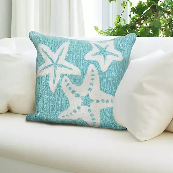Clearance Kirklands Home Aqua Sea Gems Outdoor Throw Pillow