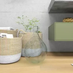 Best Kirklands Home Aqua Teardrop Glass Tabletop Decorative Vase Blue