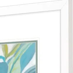 Best Kirklands Home Aqua Tropical Leaves II Framed Art Print Blue