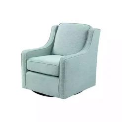 Clearance Kirklands Home Aqua Upholstered Swivel Accent Chair Blue