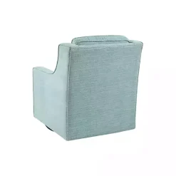 Clearance Kirklands Home Aqua Upholstered Swivel Accent Chair Blue