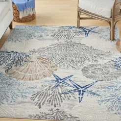 Sale Kirklands Home Aquamarine Starfish Coastal Area Rug, 5x7