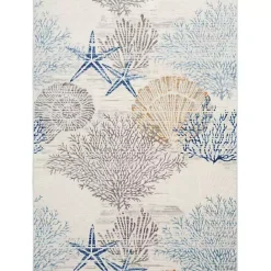 Sale Kirklands Home Aquamarine Starfish Coastal Area Rug, 5x7