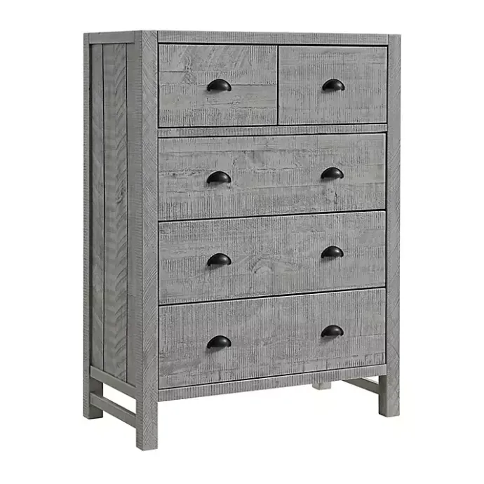 Kirklands Home Arden Wood 5-Drawer Chest Gray