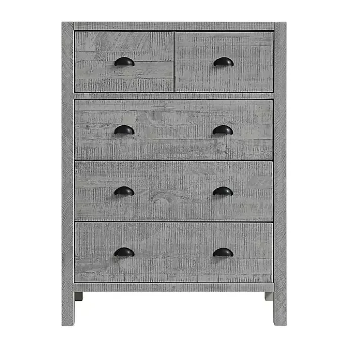 Kirklands Home Arden Wood 5-Drawer Chest Gray