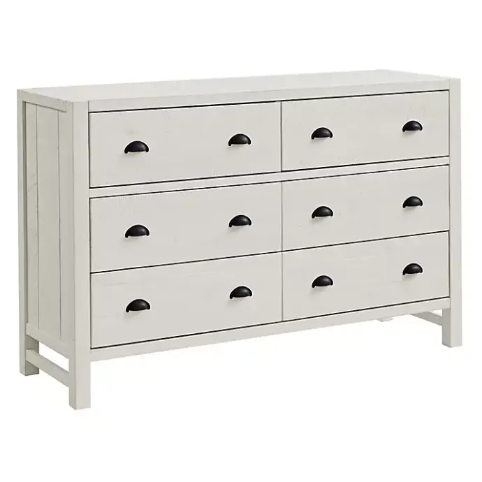 Kirklands Home Arden Wood 6-Drawer Dresser White