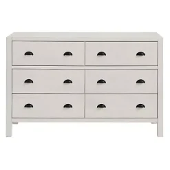 Kirklands Home Arden Wood 6-Drawer Dresser White