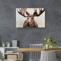 Hot Kirklands Home Artful Moose Canvas Art Print Brown