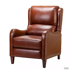 Best Kirklands Home Arturo Leather Wingback Recliner Brown