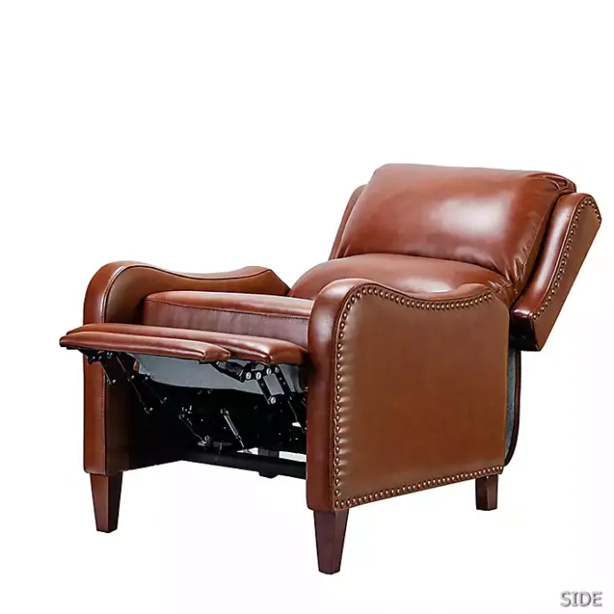Best Kirklands Home Arturo Leather Wingback Recliner Brown