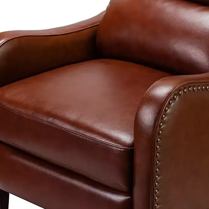 Best Kirklands Home Arturo Leather Wingback Recliner Brown