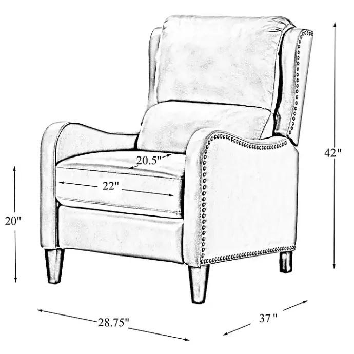 Best Kirklands Home Arturo Leather Wingback Recliner Brown