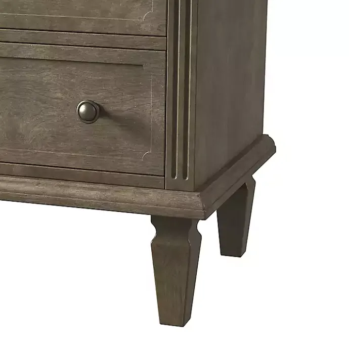 Discount Kirklands Home Ash 2-Drawer Wood Nightstand Brown
