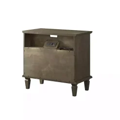 Discount Kirklands Home Ash 2-Drawer Wood Nightstand Brown