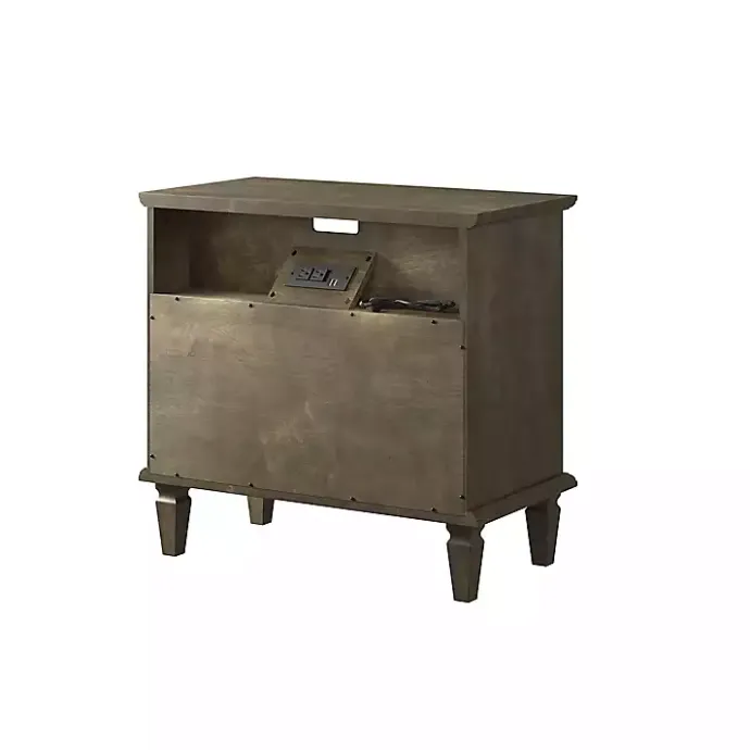 Discount Kirklands Home Ash 2-Drawer Wood Nightstand Brown