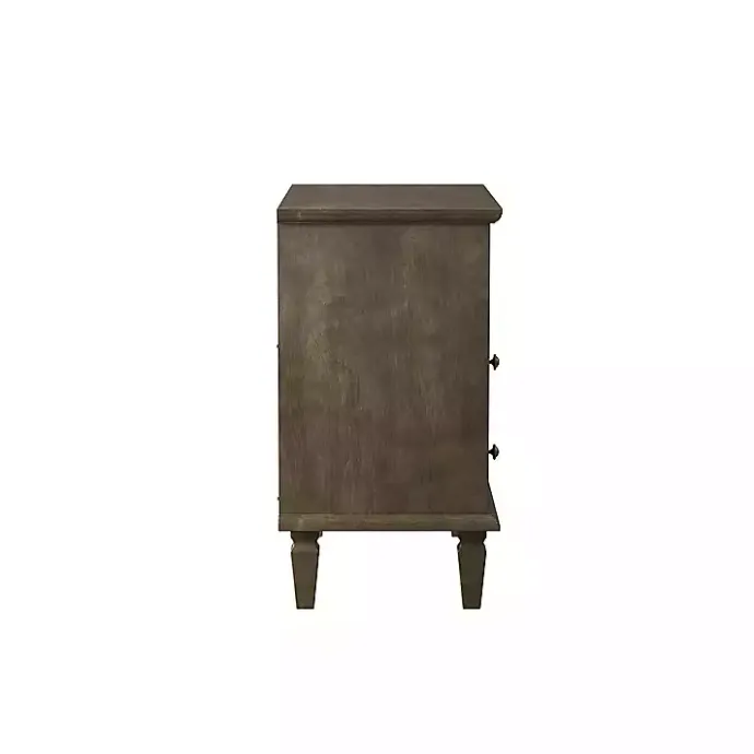 Discount Kirklands Home Ash 2-Drawer Wood Nightstand Brown