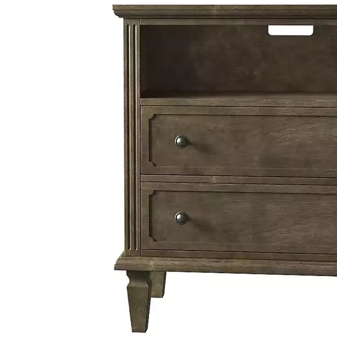 Discount Kirklands Home Ash 2-Drawer Wood Nightstand Brown