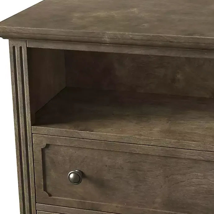Discount Kirklands Home Ash 2-Drawer Wood Nightstand Brown