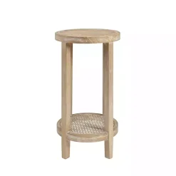 Hot Kirklands Home Ash Rat Round Martha Stewart Accent Table Tan