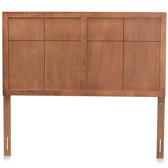 Best Kirklands Home Ash Walnut Wood Panel Full Headboard Brown