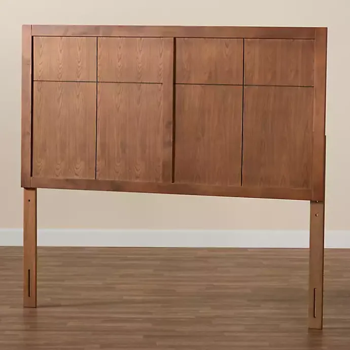 Best Kirklands Home Ash Walnut Wood Panel Full Headboard Brown